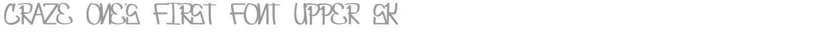 Craze One's first font font preview